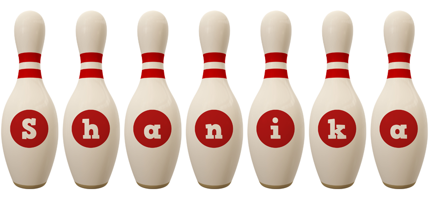 Shanika bowling-pin logo