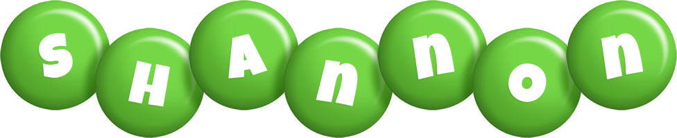 Shannon candy-green logo