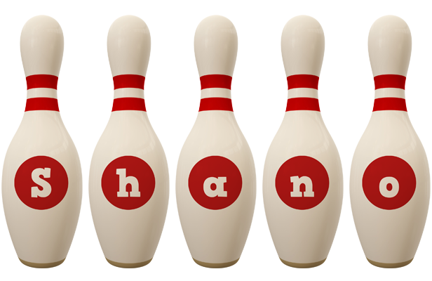 Shano bowling-pin logo