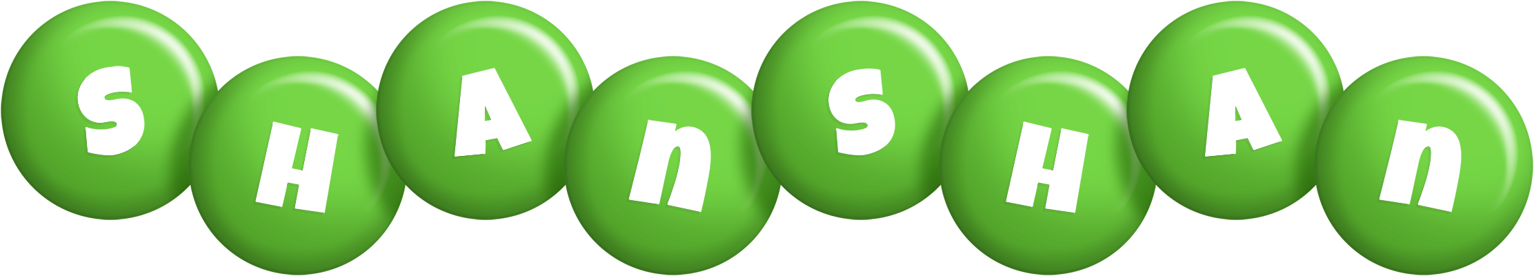 Shanshan candy-green logo