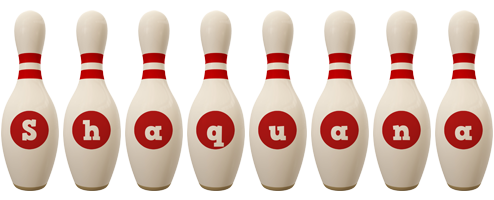 Shaquana bowling-pin logo