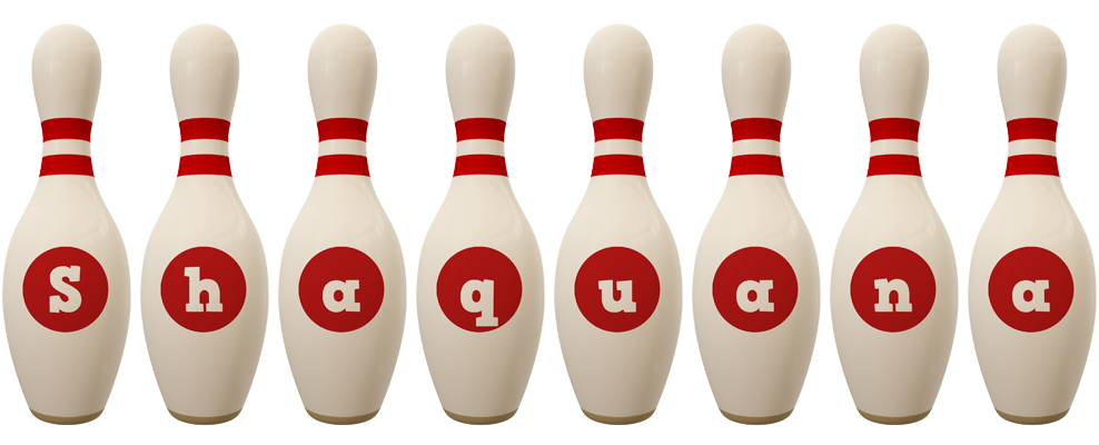Shaquana bowling-pin logo