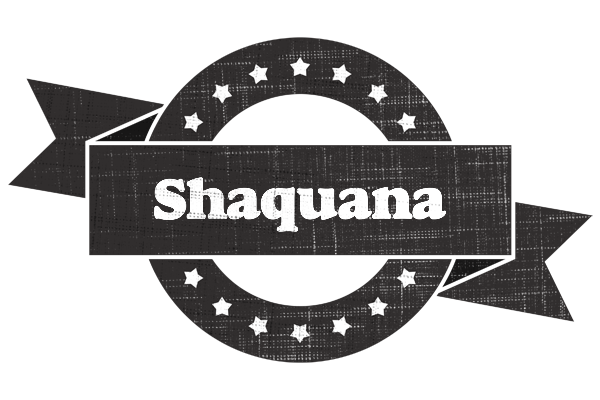 Shaquana grunge logo