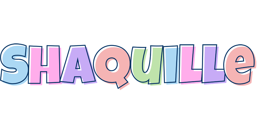 Shaquille pastel logo