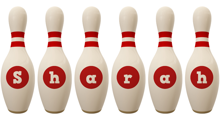 Sharah bowling-pin logo