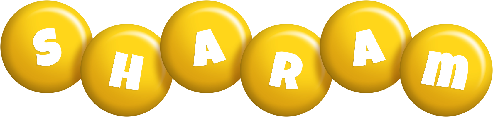 Sharam candy-yellow logo