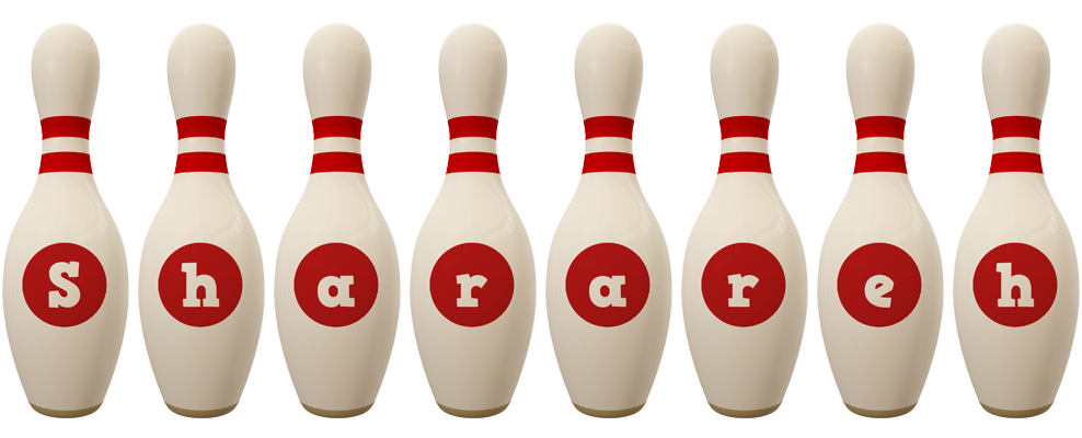 Sharareh bowling-pin logo