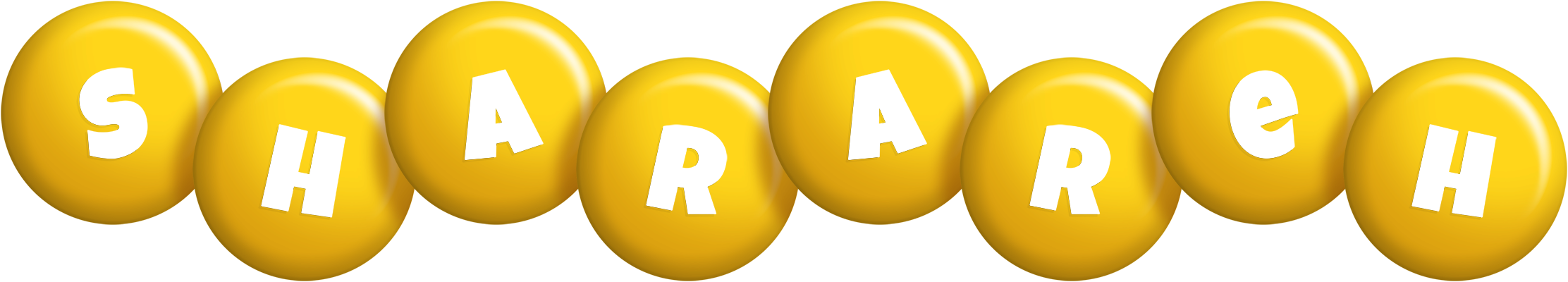 Sharareh candy-yellow logo