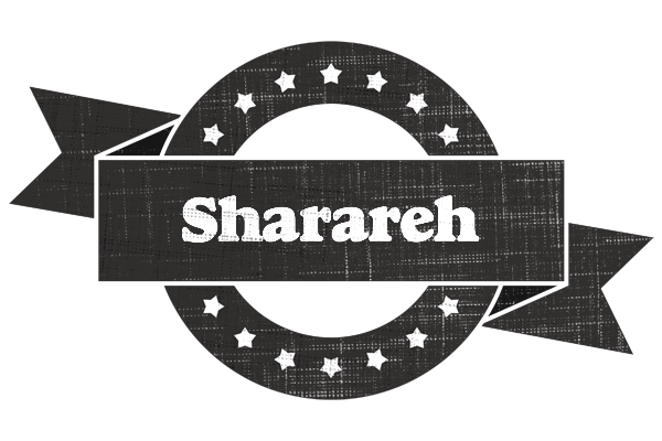 Sharareh grunge logo