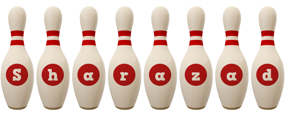 Sharazad bowling-pin logo