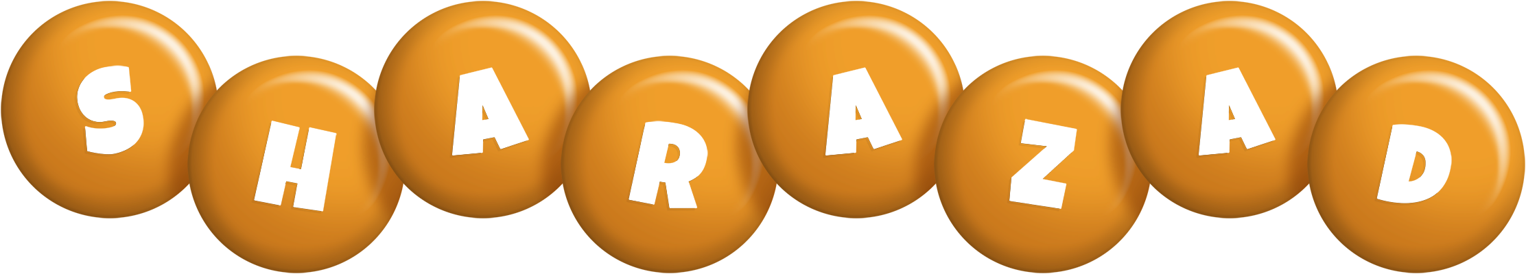 Sharazad candy-orange logo