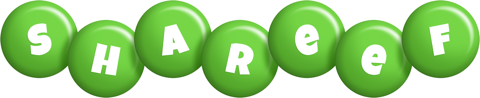 Shareef candy-green logo