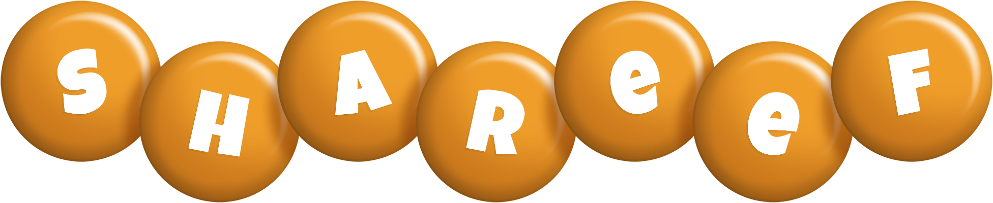 Shareef candy-orange logo