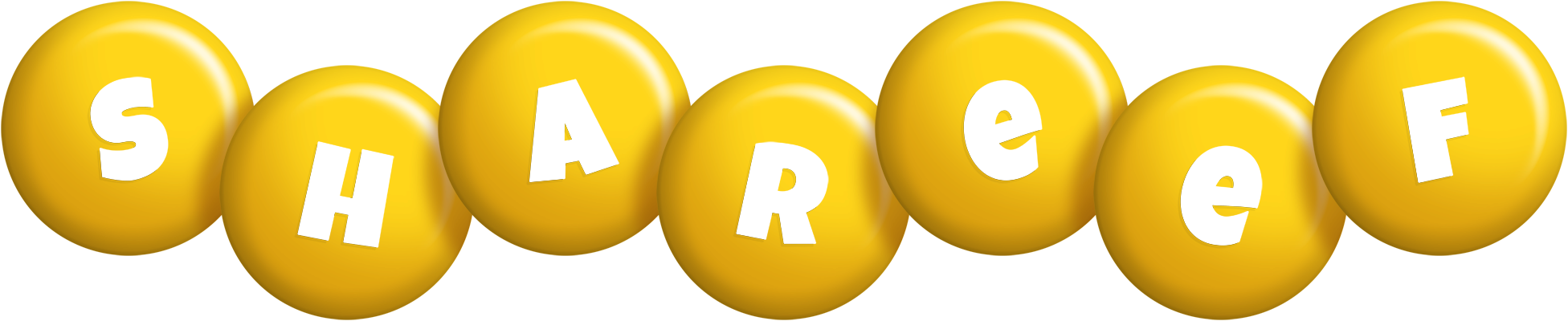 Shareef candy-yellow logo