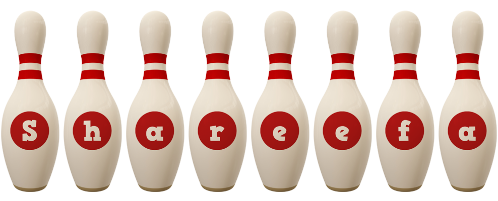Shareefa bowling-pin logo