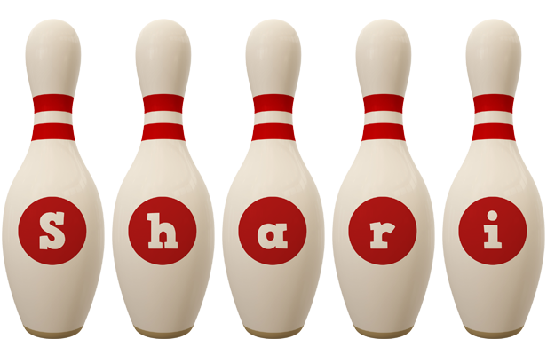 Shari bowling-pin logo