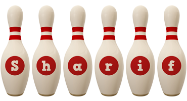 Sharif bowling-pin logo