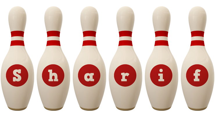Sharif bowling-pin logo