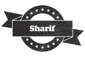 Sharif grunge logo