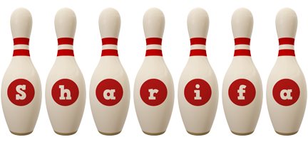 Sharifa bowling-pin logo