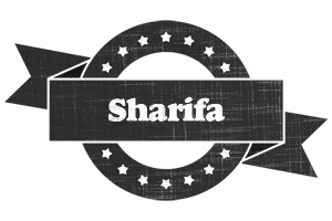 Sharifa grunge logo