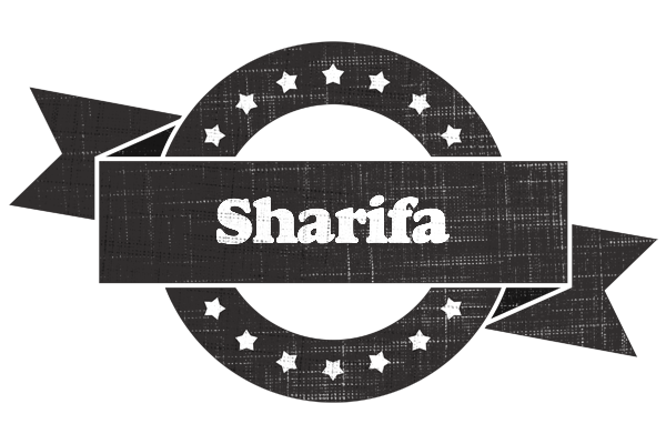 Sharifa grunge logo