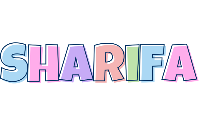 Sharifa pastel logo