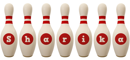 Sharika bowling-pin logo