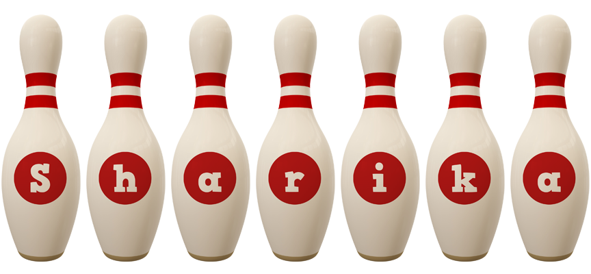 Sharika bowling-pin logo