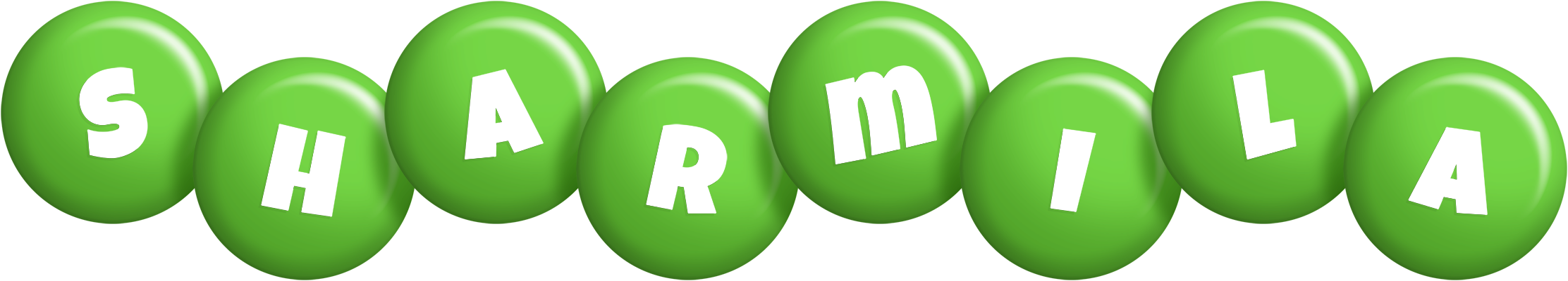 Sharmila candy-green logo