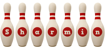 Sharmin bowling-pin logo