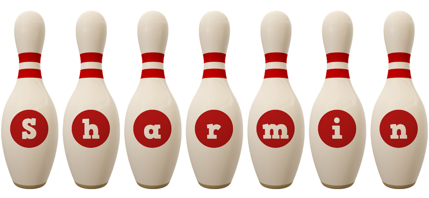 Sharmin bowling-pin logo