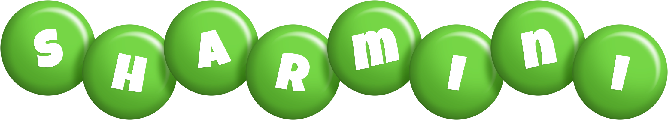 Sharmini candy-green logo
