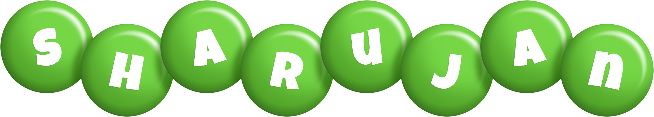 Sharujan candy-green logo
