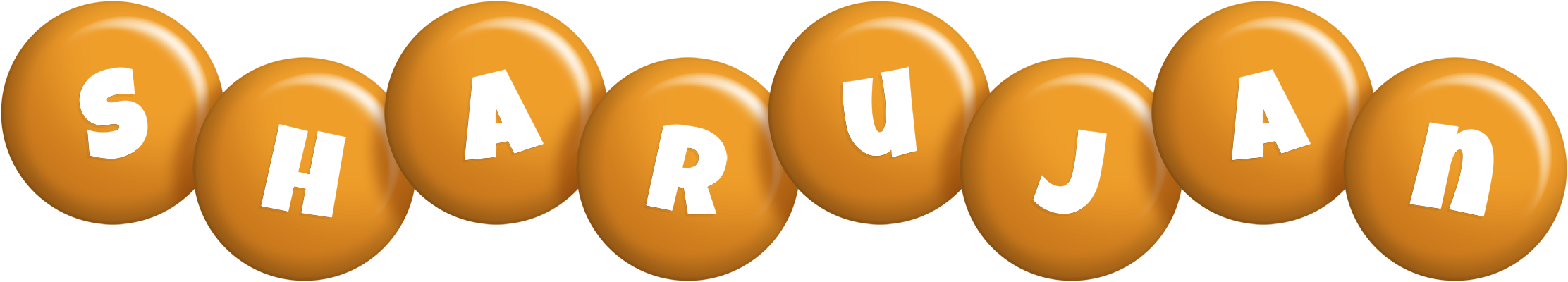 Sharujan candy-orange logo