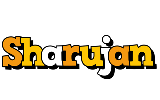 Sharujan cartoon logo