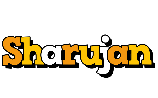 Sharujan cartoon logo