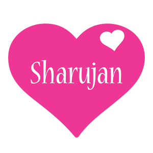 Sharujan love-heart logo