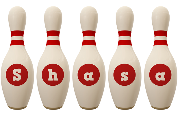 Shasa bowling-pin logo