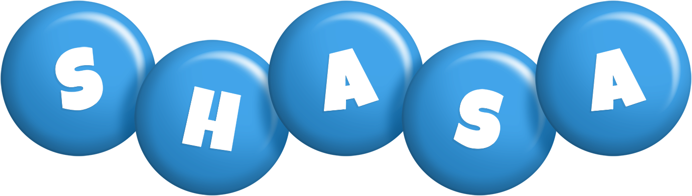 Shasa candy-blue logo