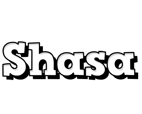 Shasa snowing logo