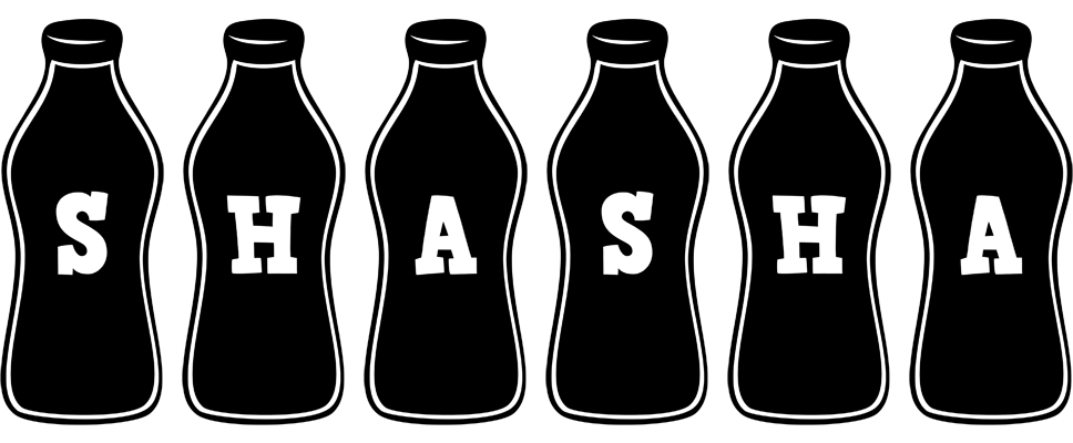 Shasha bottle logo