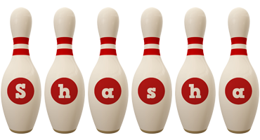 Shasha bowling-pin logo