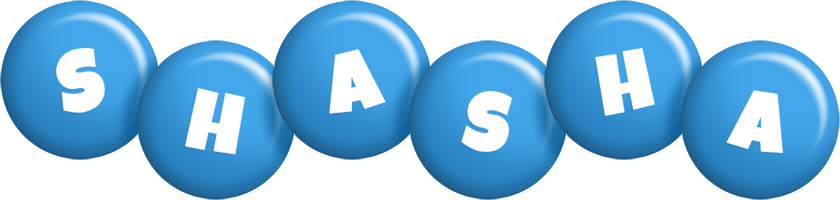 Shasha candy-blue logo