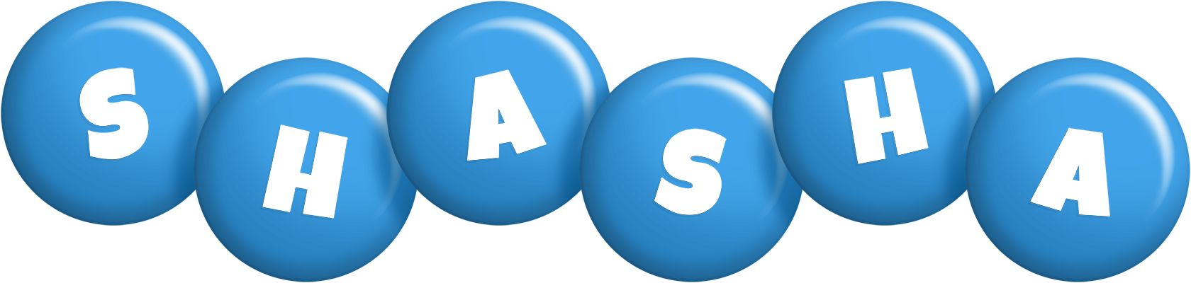 Shasha candy-blue logo