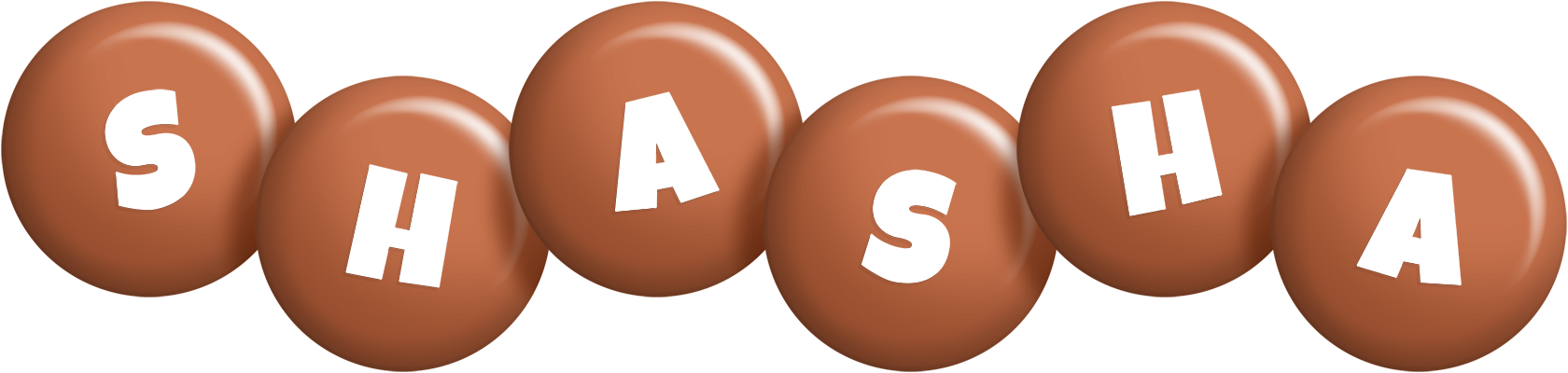 Shasha candy-brown logo