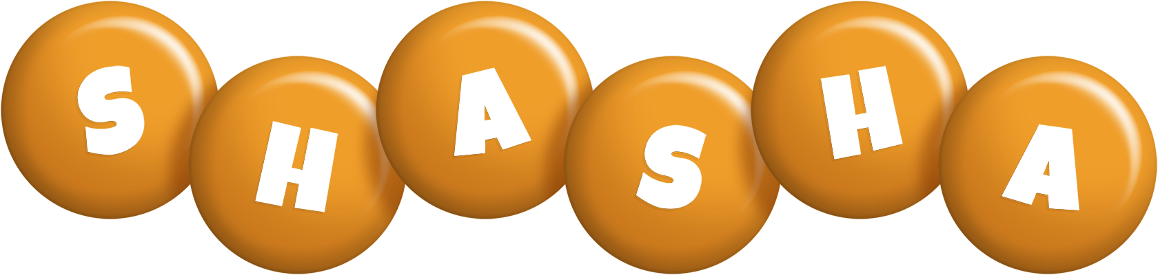 Shasha candy-orange logo