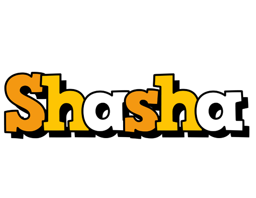 Shasha cartoon logo