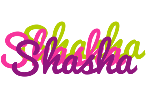 Shasha flowers logo