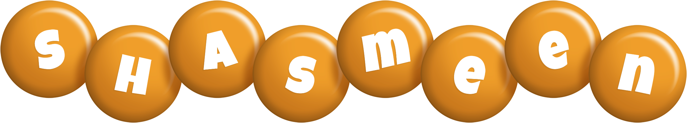 Shasmeen candy-orange logo